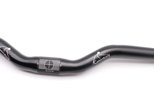 Alu Fahrrad Lenker Riser Bar 25,4 H30mm 520mm 600mm Fixie Singlespeed Schwarz