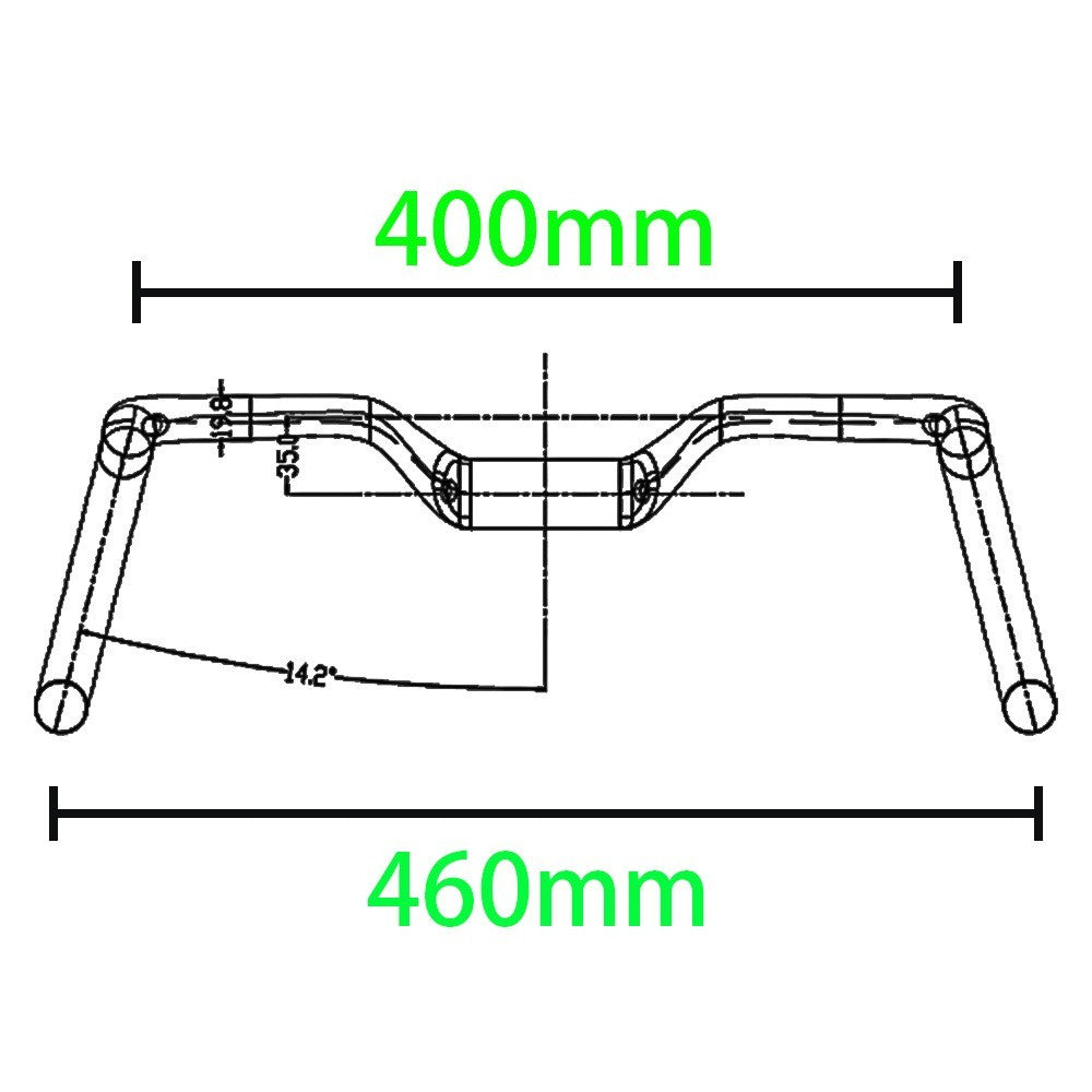 Carbon Rennrad Lenker Aero 31,8mm UD Matt 400-460mm Interne Kabelführung 300g