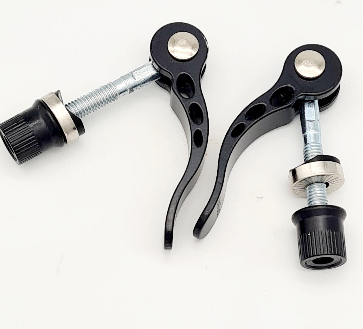 Fahrrad Schnellspanner M8 x 55mm Sattelklemme Alu Schwarz Silber