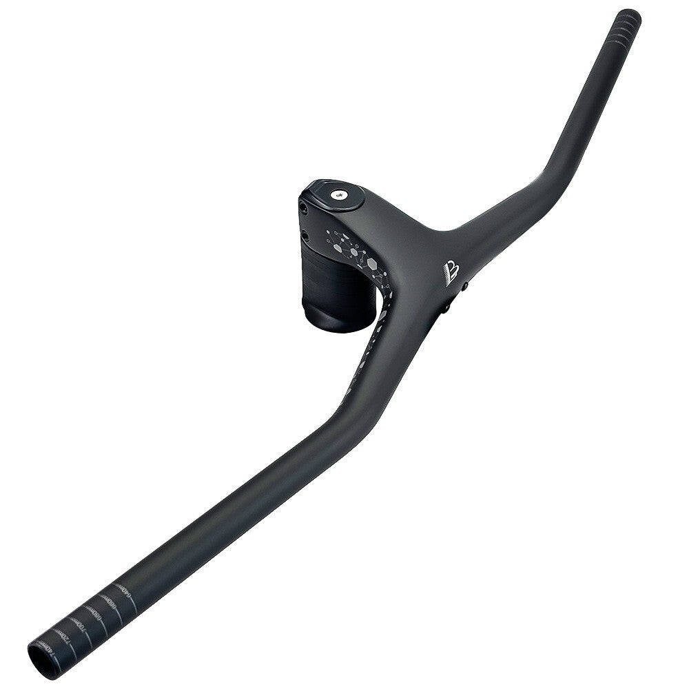 Carbon MTB Lenker Vorbau Integriert 740mm T700 280g Cockpit + Steuersatz Matt