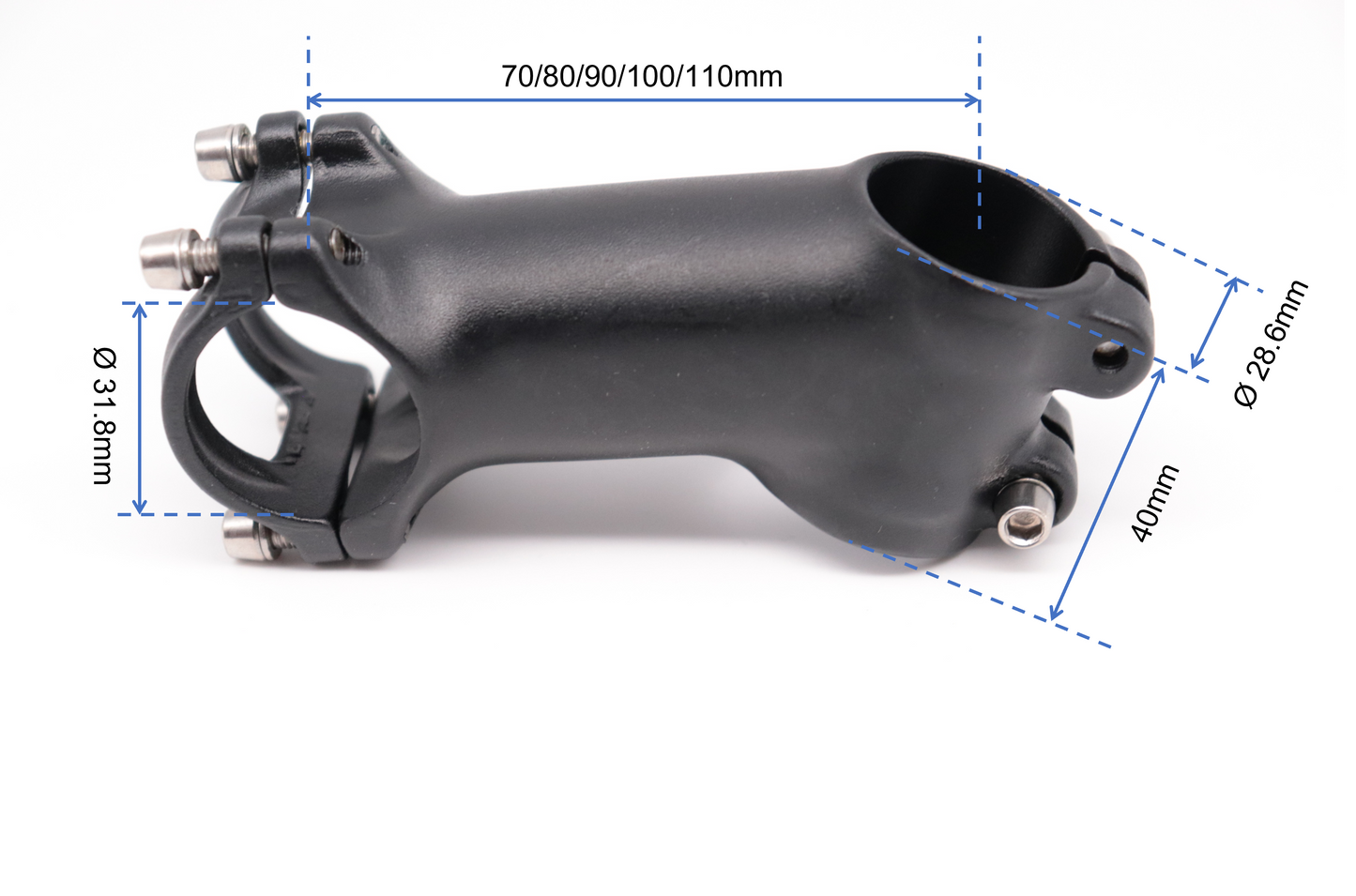 Fahrrad Vorbau 31.8 mm 25 Grad Aluminium MTB Rennrad Lenker Erhöhung 80 90mm