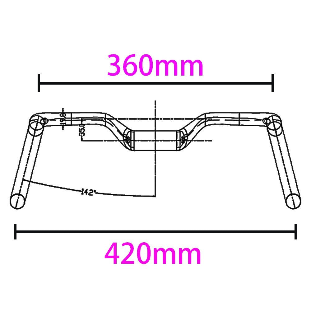 Carbon Rennrad Lenker Aero 31,8mm UD Matt 400-460mm Interne Kabelführung 300g