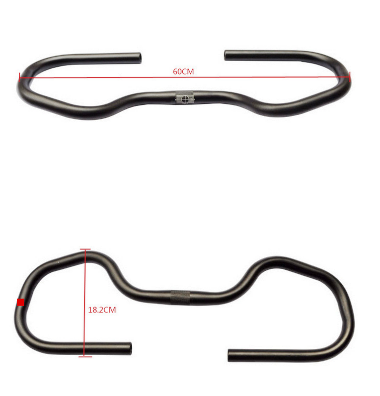 Alu Fahrrad Lenker Multifunktionslenker Set 25,4 mm x 600mm + 500mm Bezüge NEU