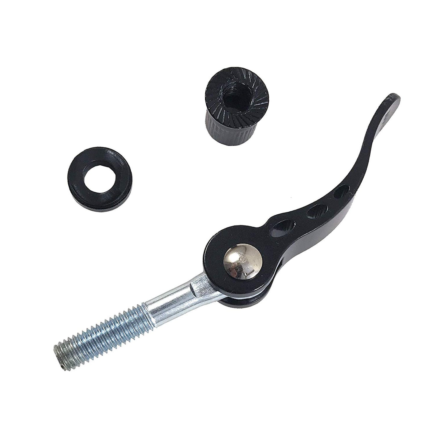Fahrrad Schnellspanner M8 x 55mm Sattelklemme Alu Schwarz Silber