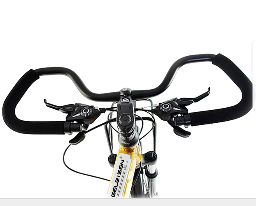 Alu Fahrrad Lenker Multifunktionslenker Set 25,4 mm x 600mm + 500mm Bezüge NEU