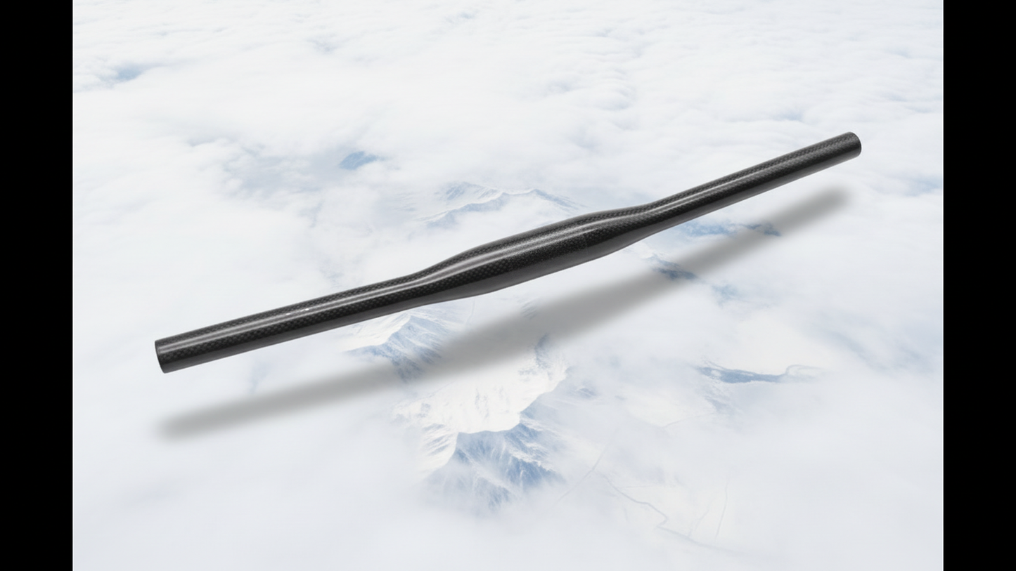 Carbon MTB Lenker 31,8mm Flat Bar Vollcarbon 3K Glossy 580-720mm Ultraleicht 130