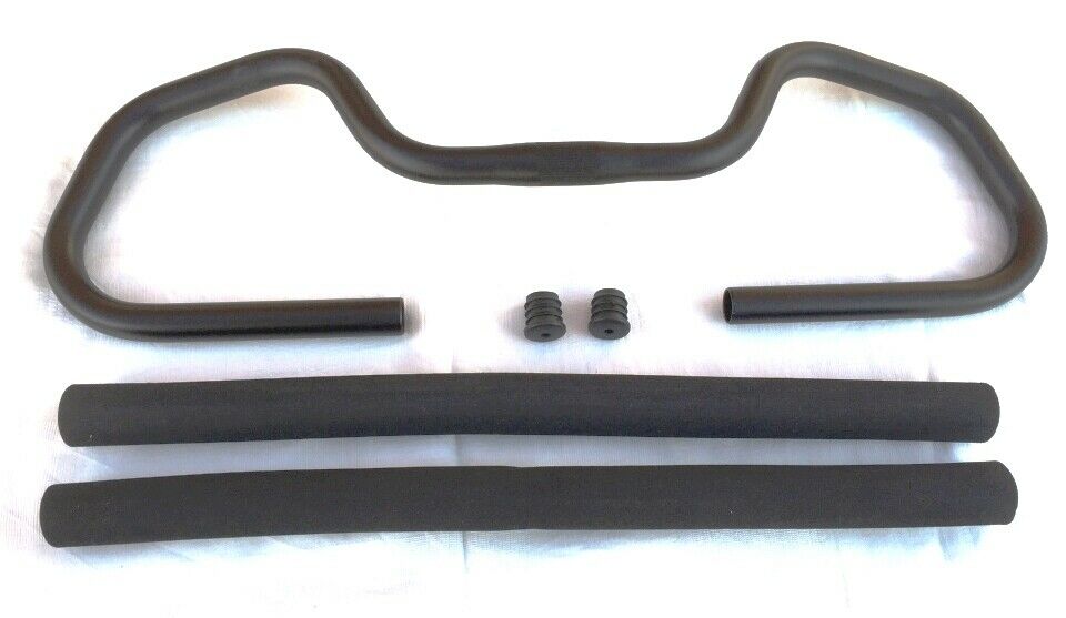 Alu Fahrrad Lenker Multifunktionslenker Set 25,4 mm x 600mm + 500mm Bezüge NEU