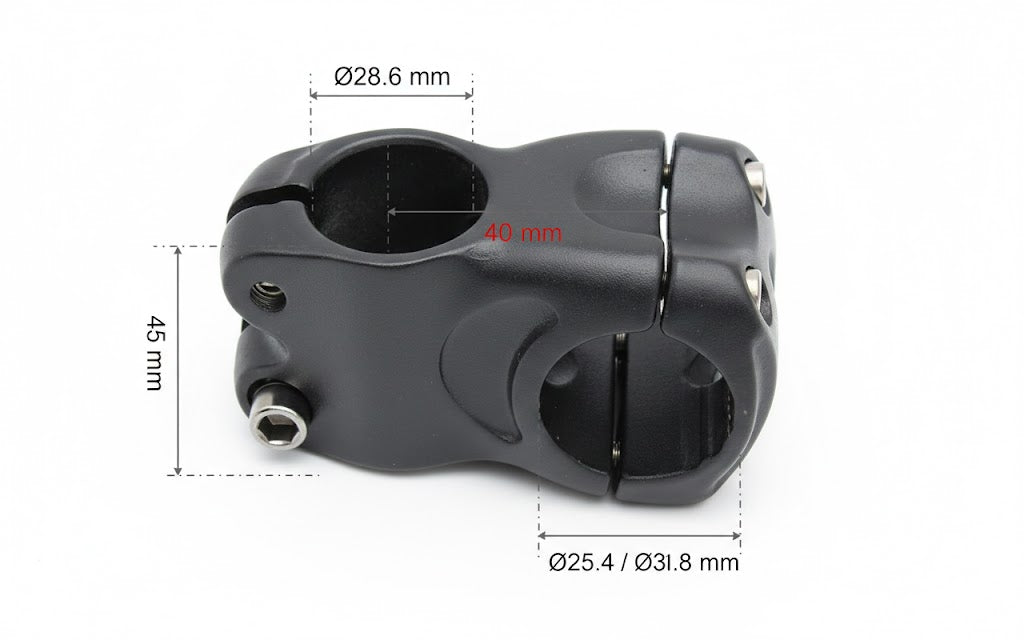 Vorbau 31,8 25,4 40mm Kurz 10 Grad Lenkervorbau MTB E-Bike Mountainbike CNC Aluminium